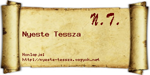 Nyeste Tessza névjegykártya